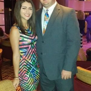 Multi colored mini dress